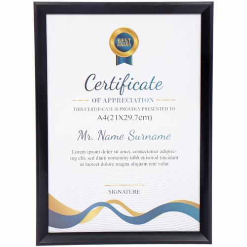 Фоторамка 30*21см "Дипломат" черная, пластик