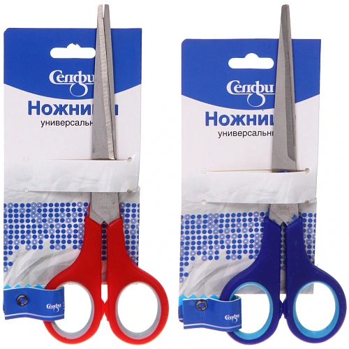 Ножницы универсальные бытовые VOSTOKDOM, цвет микс красныйголубой, 174см (блистер Селфи)_6