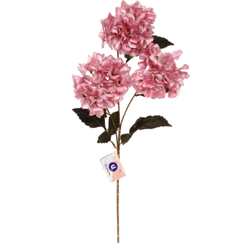 Искусственные цветы "FLOWERS GLAMOUR" 70см Гортензии 3 цветка розовые