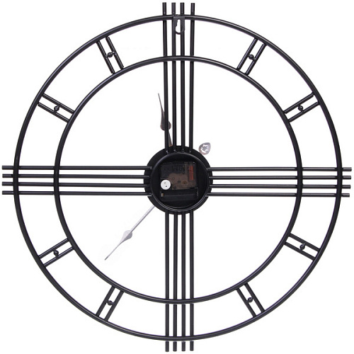 Часы настенные LOFT HOME  50см, черные _4