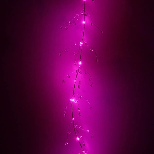 Гирлянда для дома на батарейках 1,5 м 18 ламп LED "Сверкающие хрусталики" (от 3хАА), Розовый