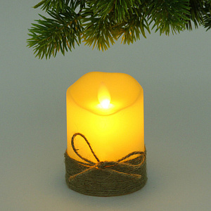 Сувенир с подсветкой "Свеча - Пламя" 7,5*10 см (работает от батареек 3 ААА)
