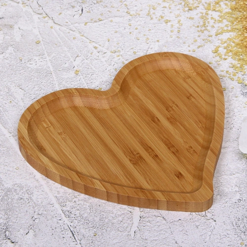 Поднос бамбуковый для подачи блюд SHEF 2122,5см Сердце_3